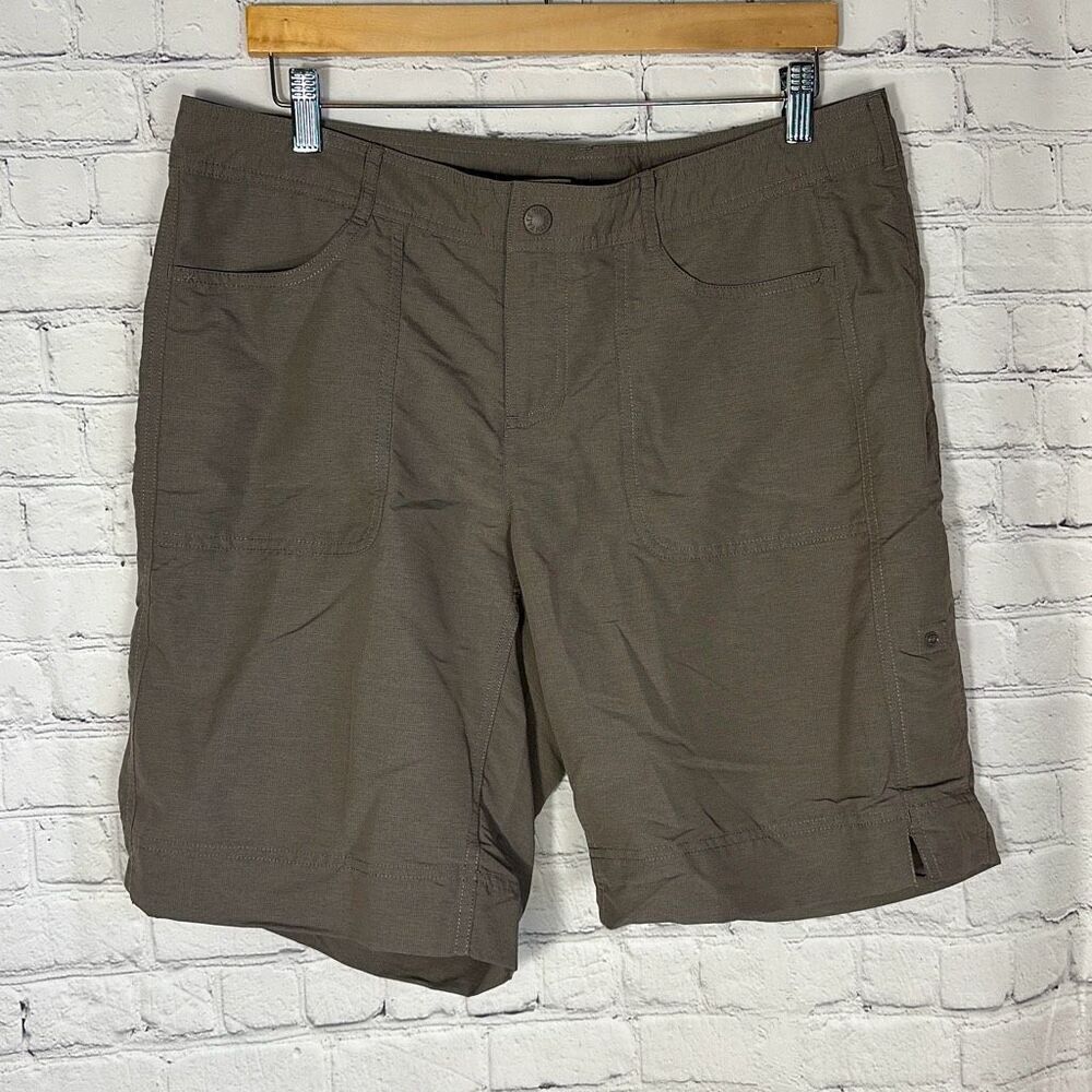 The North Face Womens Never Stop Cargo Shorts Sz 12 Military Utility Tan